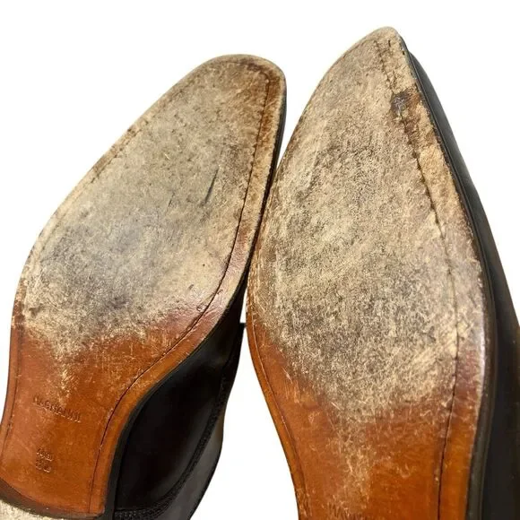 Magnanni Loafers Mens 11 Brown Leather Marco II Monk Strap Buckle Dress Shoes